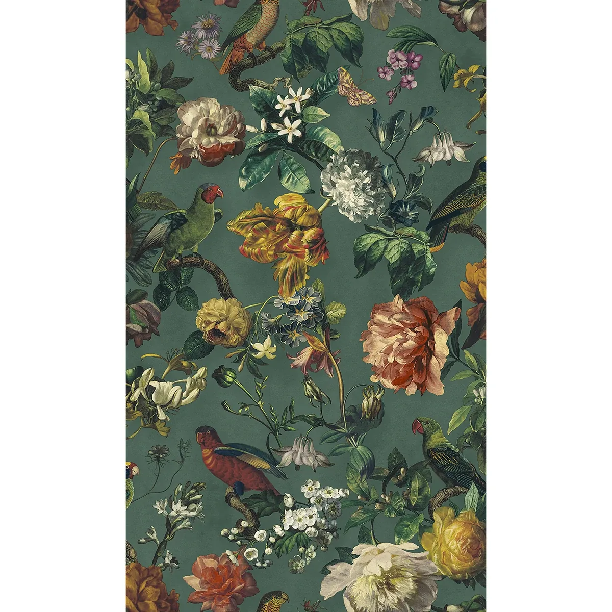 307305 | Claude Teal Floral Wallpaper
