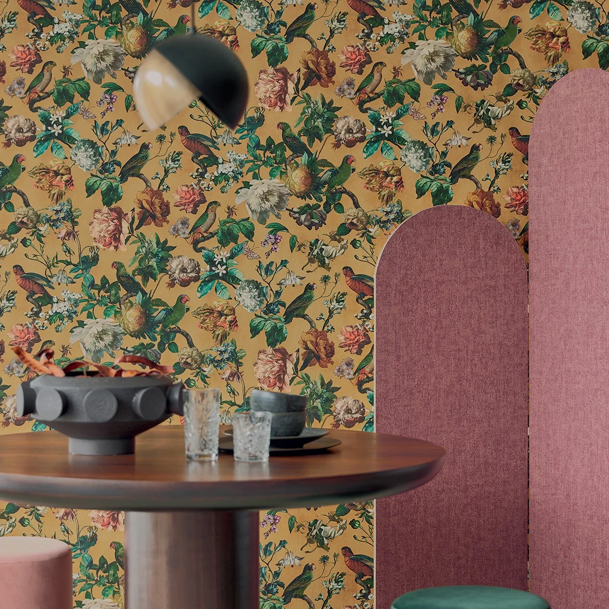 Brewster Home Fashions Claude Yellow Floral Wallpaper | Wallpaper Twins Brewster Home Fashions Claude Yellow Floral Wallpaper - SKU 307303