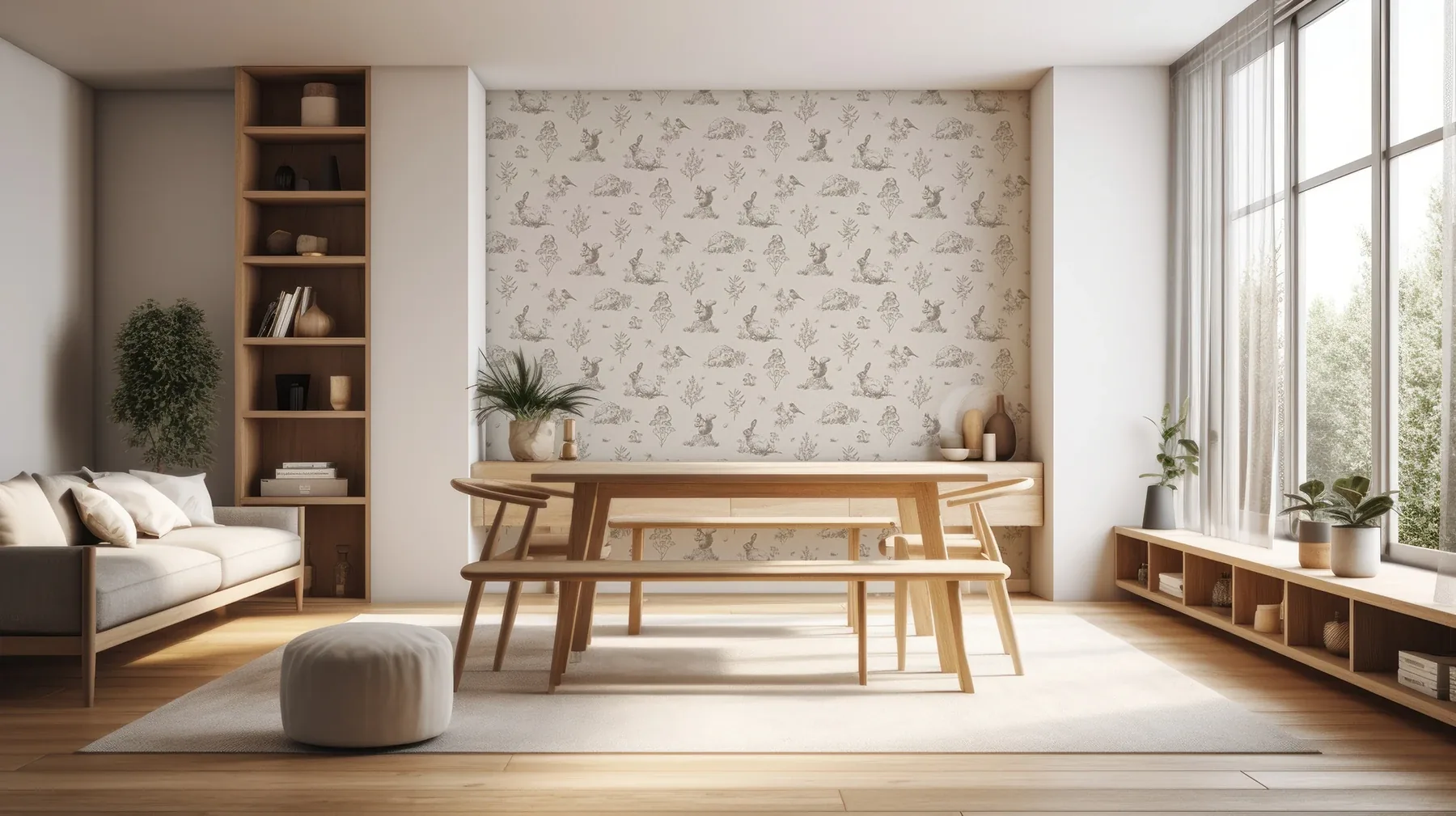 Brewster Home Fashions Clawford Beige Meadow Friends Wallpaper | Wallpaper Twins Brewster Home Fashions Clawford Beige Meadow Friends Wallpaper - SKU AH924409