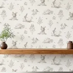 Brewster Home Fashions Clawford Beige Meadow Friends Wallpaper | Wallpaper Twins Brewster Home Fashions Clawford Beige Meadow Friends Wallpaper - SKU AH924409