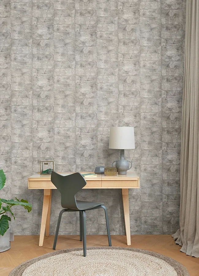 Brewster Home Fashions Clay Grey Stone Wallpaper - SKU 4096-520156