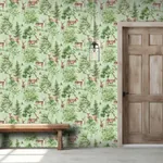 Brewster Home Fashions Cletis Neutral Deer Forest Wallpaper - SKU AH100215AH