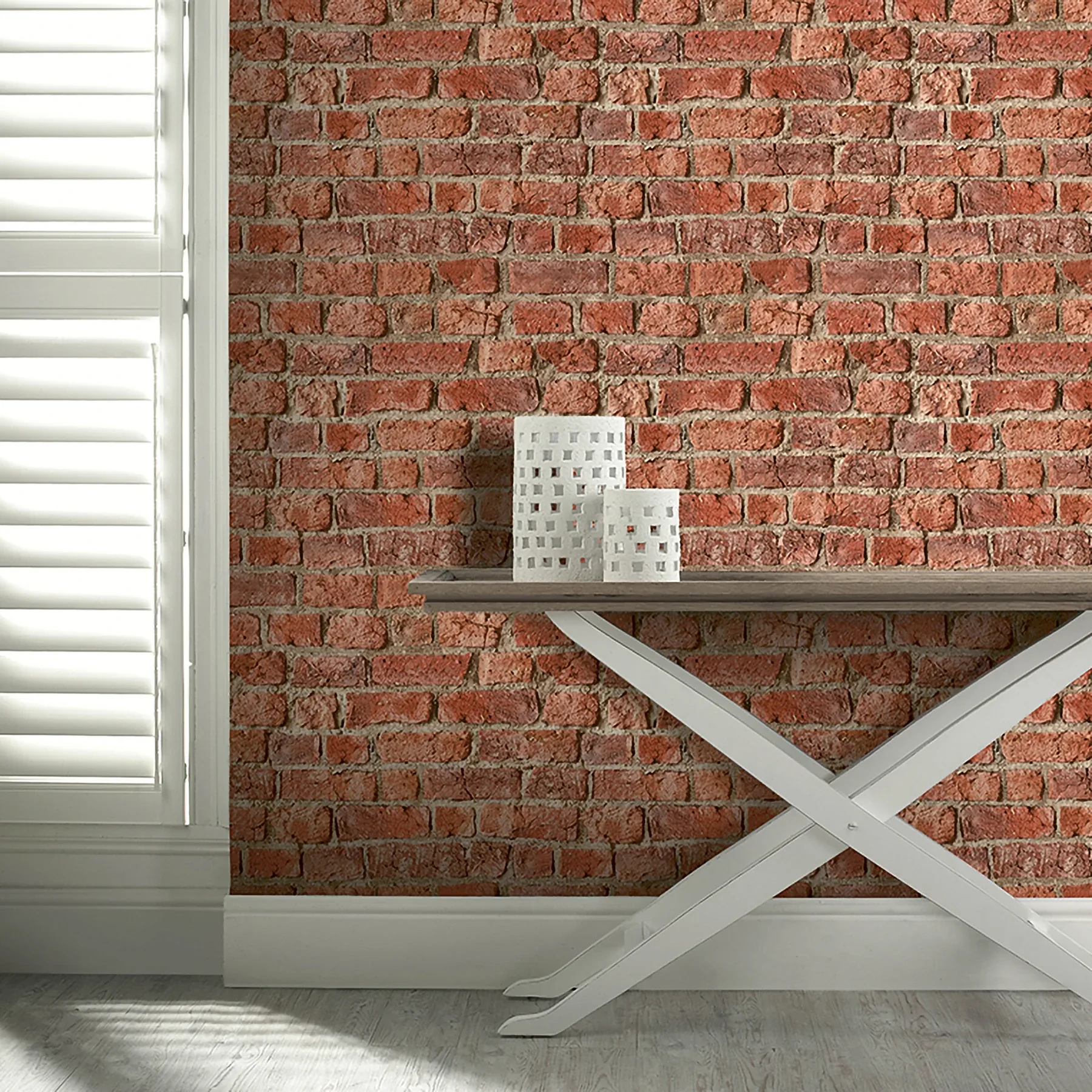 Brewster Home Fashions Clifford Red Urban Brick Wallpaper - SKU AH696600