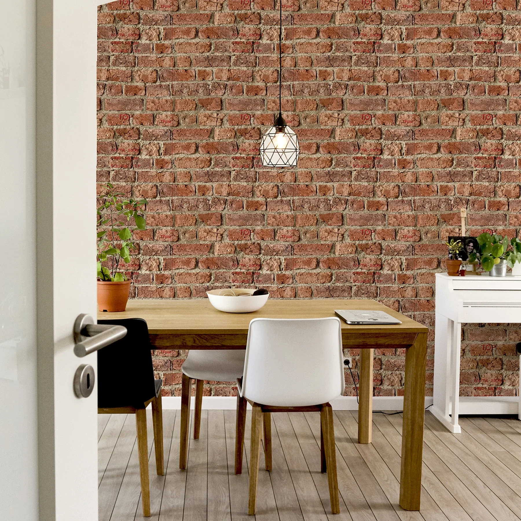 Brewster Home Fashions Clifford Red Urban Brick Wallpaper - SKU AH696600