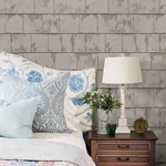 Brewster Home Fashions Clint Grey Weathered Wood Wallpaper - SKU 3119-13041