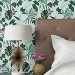 Brewster Home Fashions Clivia Mint Hummingbird Wallpaper - SKU WLD53115W