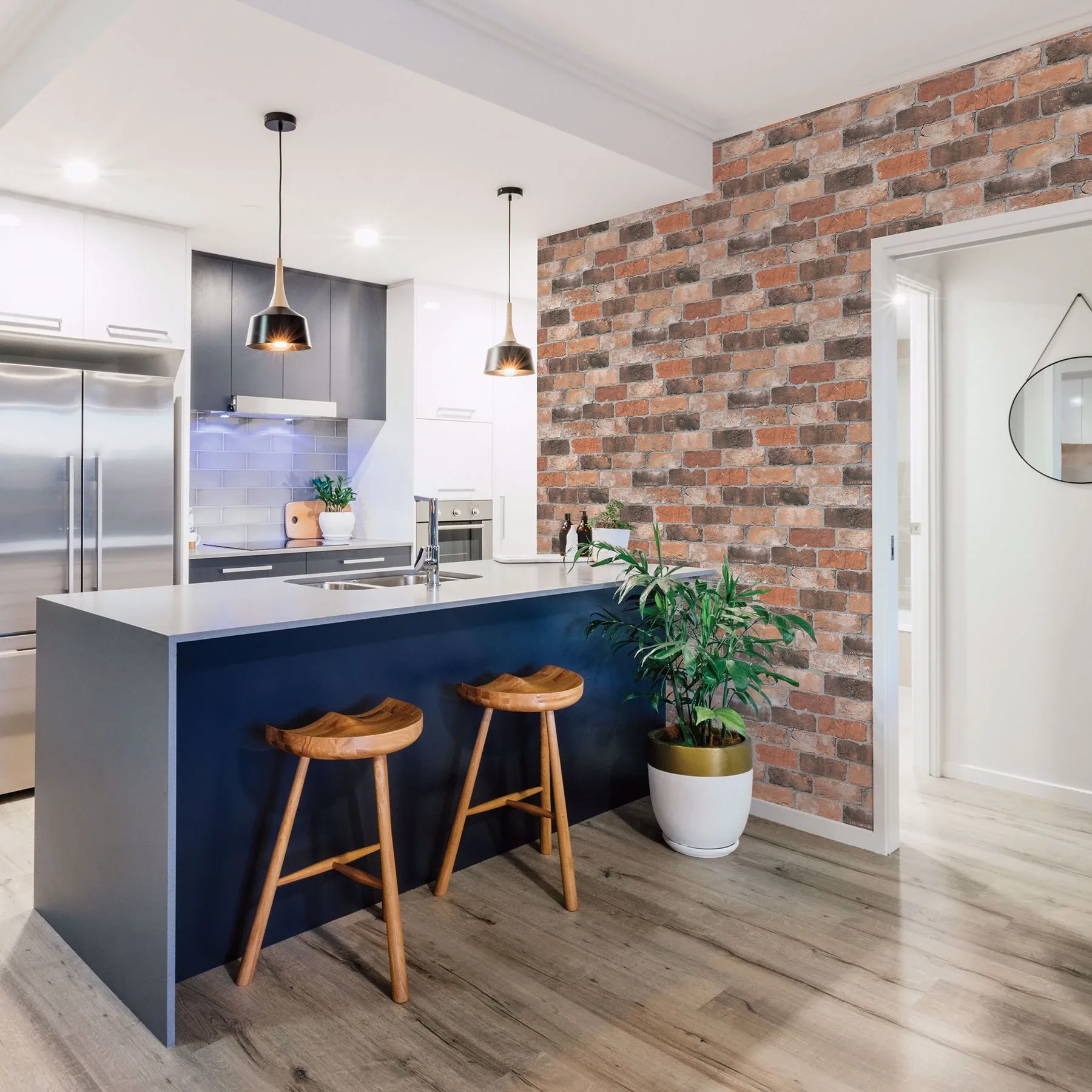 Brewster Home Fashions Cody Rust Reclaimed Bricks Wallpaper - SKU 2904-22300
