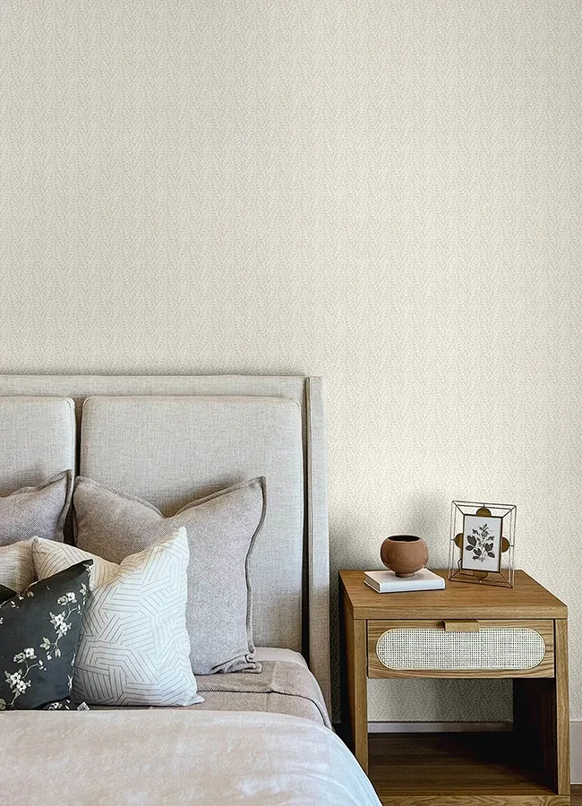 Brewster Home Fashions Coleus Beige Leaves Wallpaper - SKU 4148-27470