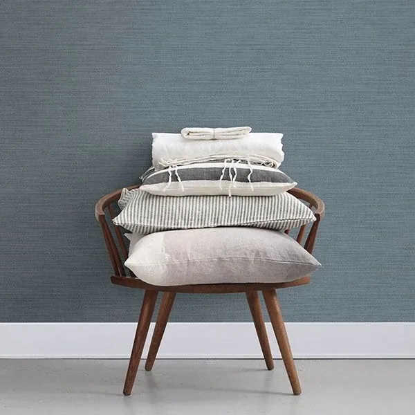Brewster Home Fashions Colicchio Blue Linen Texture Wallpaper - SKU 2813-AR-40104