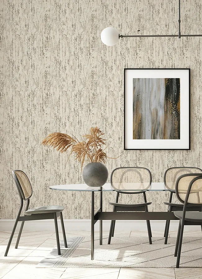 Brewster Home Fashions Colm Beige Birch Wallpaper - SKU 4096-554052