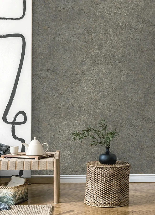 Brewster Home Fashions Colt Charcoal Cement Wallpaper - SKU 4125-26754