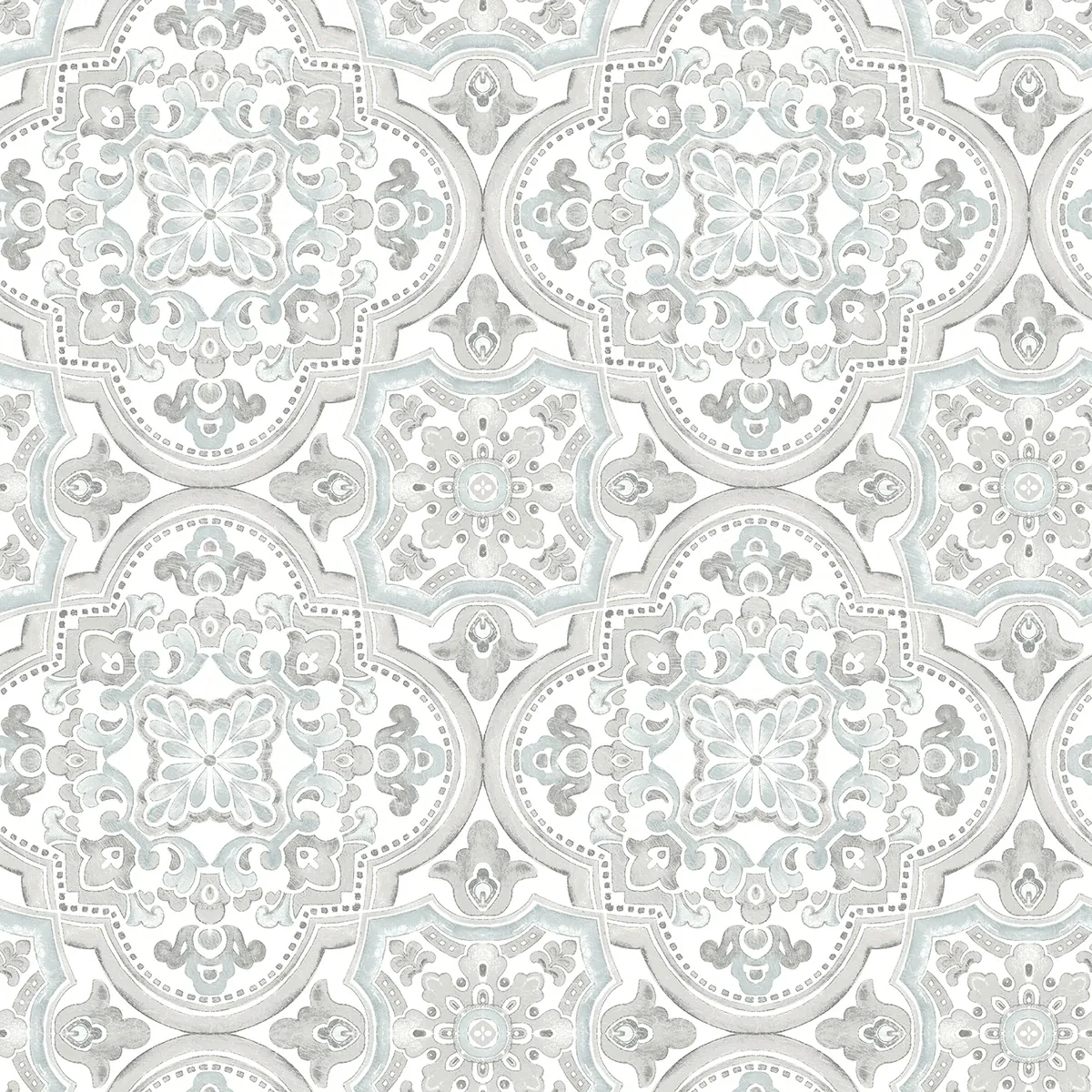 3124-13963 | Concord Aqua Medallion Wallpaper