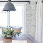Brewster Home Fashions Concord Aqua Medallion Wallpaper - SKU 3124-13963