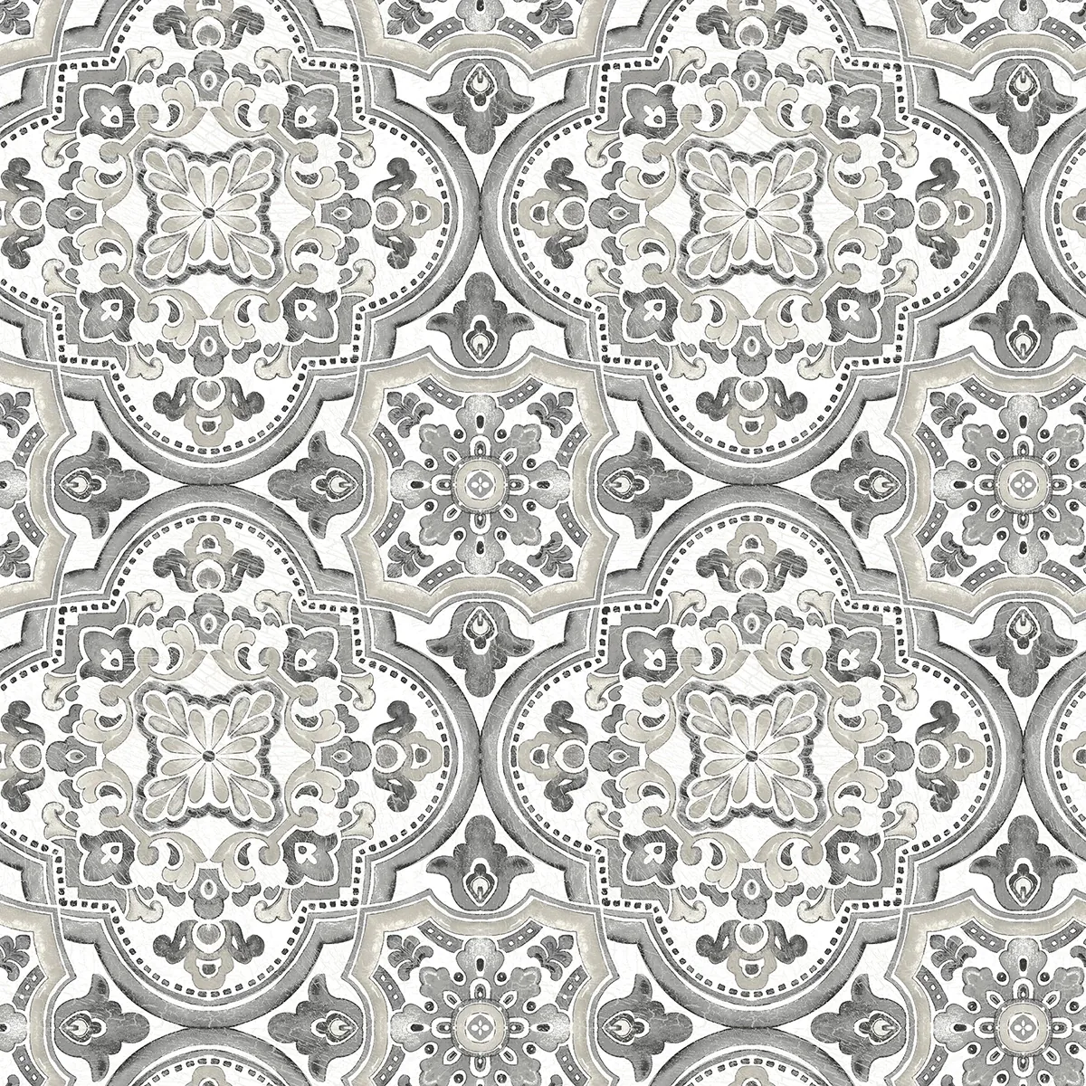 3124-13964 | Concord Black Medallion Wallpaper