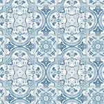 Brewster Home Fashions Concord Blue Medallion Wallpaper - SKU 3124-13962