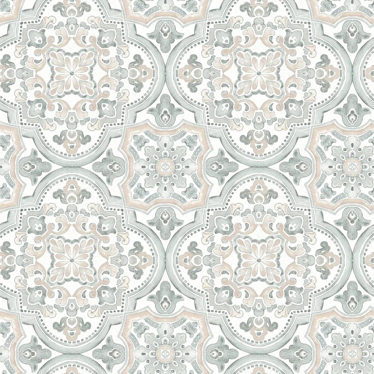 Brewster Home Fashions Concord Coral Medallion Wallpaper - SKU 3124-13961
