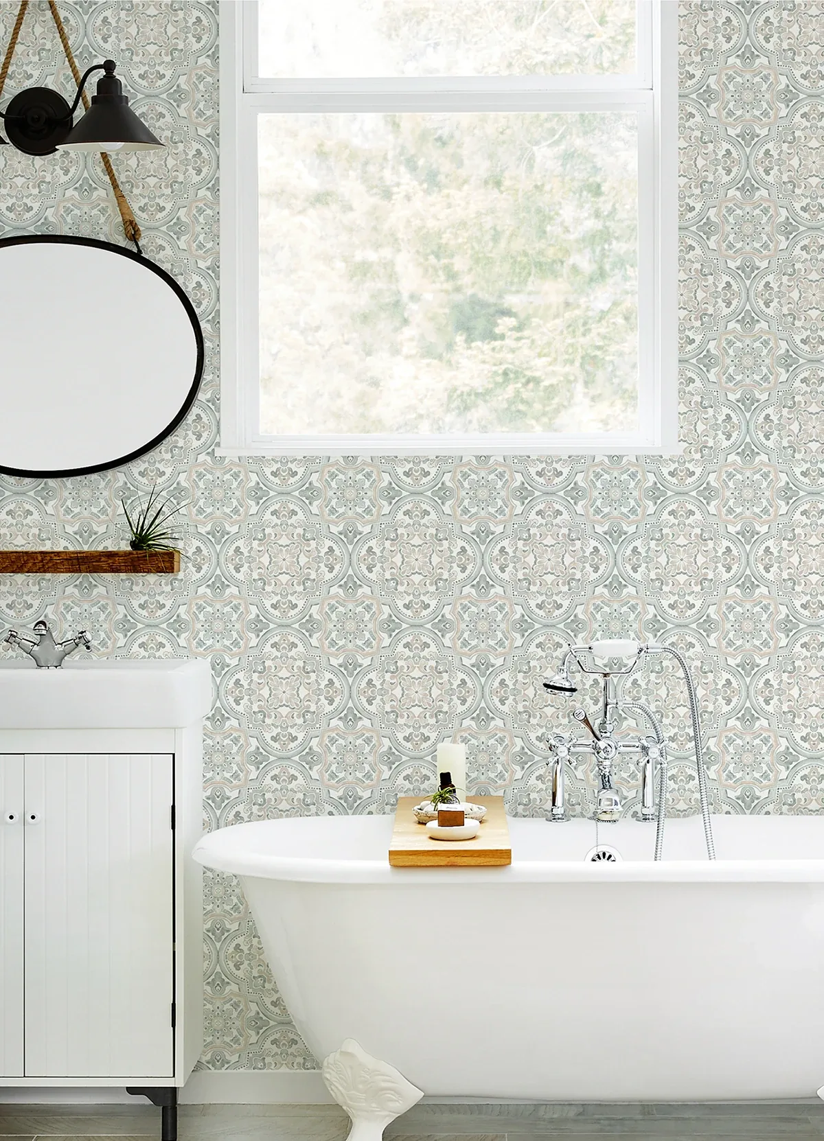 Brewster Home Fashions Concord Coral Medallion Wallpaper - SKU 3124-13961