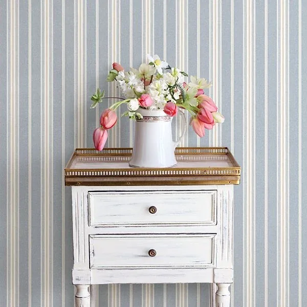 Brewster Home Fashions Cooper Denim Stripe Wallpaper - SKU 3119-491016