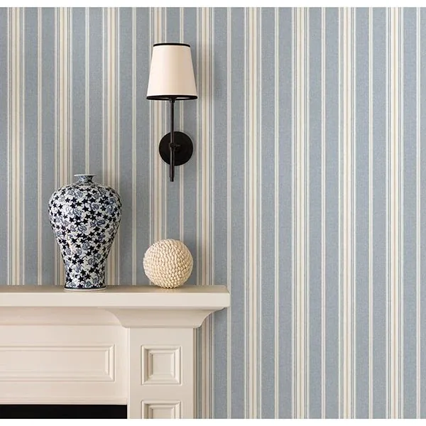 Brewster Home Fashions Cooper Denim Stripe Wallpaper - SKU 3119-491016