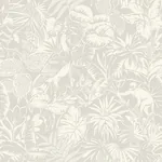 Brewster Home Fashions Corcovado Grey Jungle Jamboree Wallpaper - SKU 4071-71011