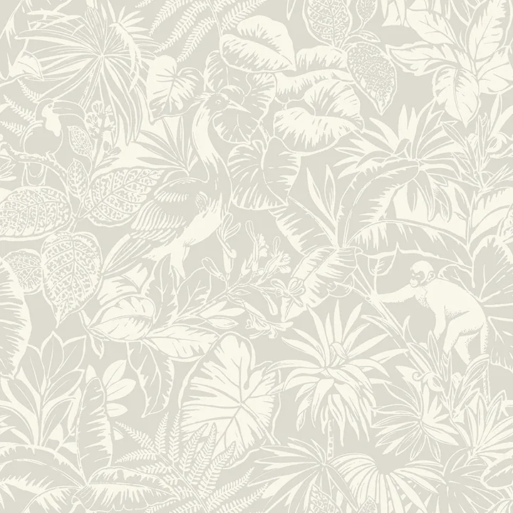 4071-71011 | Corcovado Grey Jungle Jamboree Wallpaper
