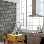 Brewster Home Fashions Corin Grey Wood Geometric Wallpaper - SKU 2836-24963