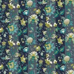 Brewster Home Fashions Cornelia Navy Floral Stripe Wallpaper - SKU AH922801