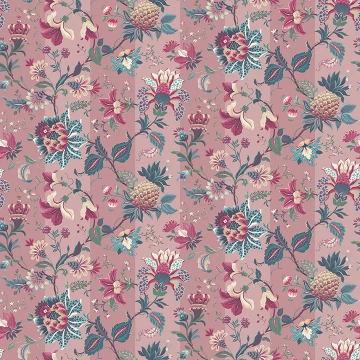 Brewster Home Fashions Cornelia Pink Floral Stripe Wallpaper - SKU AH922802