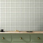 Brewster Home Fashions Corrine Neutral Countryside Check Wallpaper - SKU AH294606