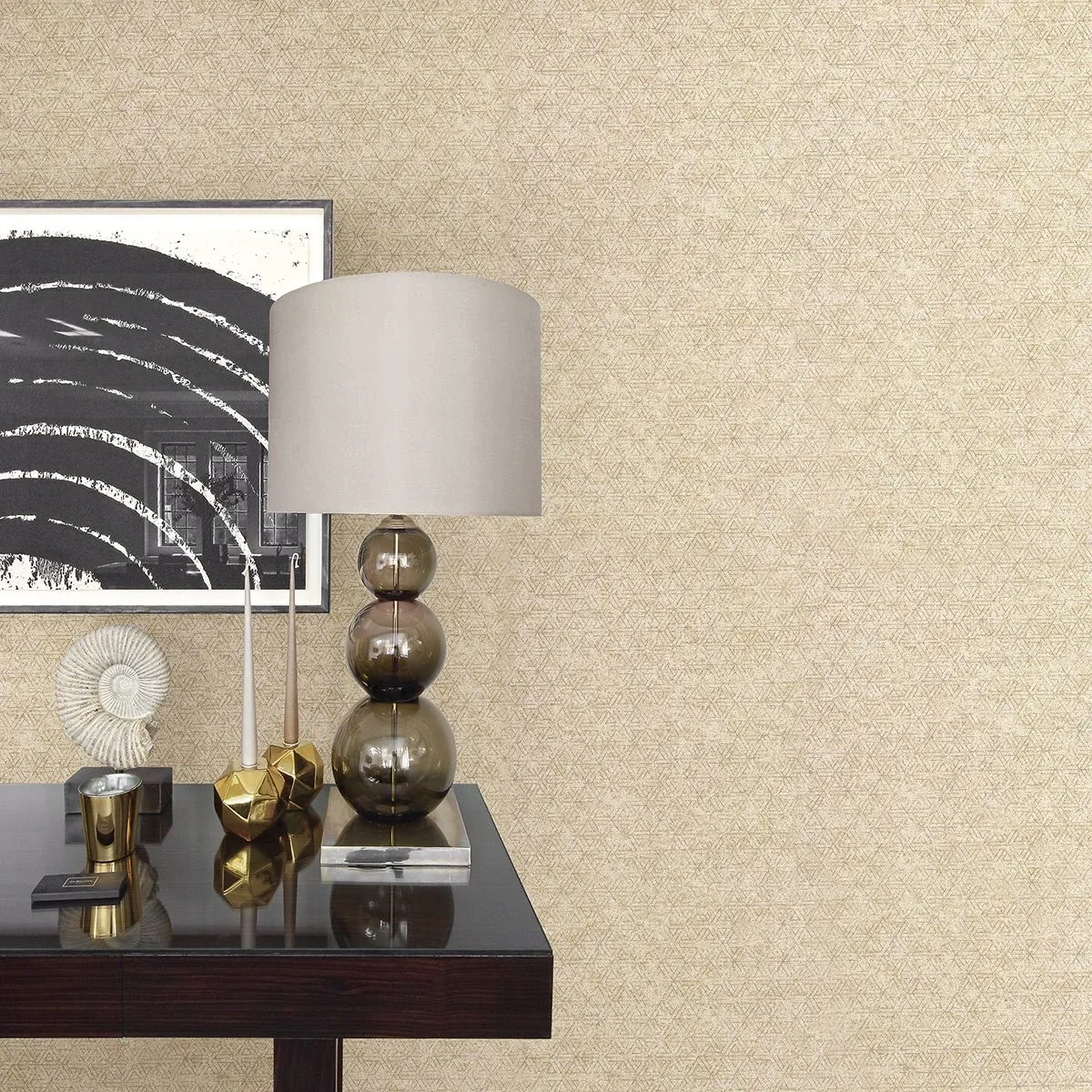 Brewster Home Fashions Cosmic Champagne Geometric Wallpaper - SKU 2927-21001
