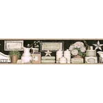 Brewster Home Fashions Country Bath Black Rustic Wallpaper - SKU 3119-63102B