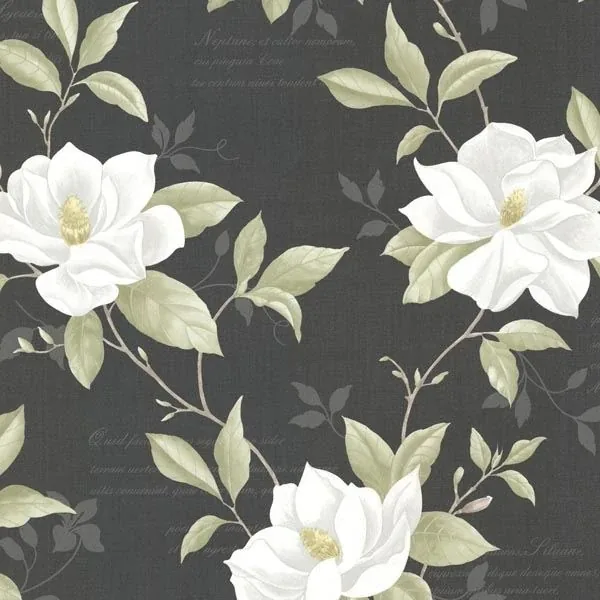Brewster Home Fashions Cressida Black Magnolia Trail Wallpaper - SKU 2532-20437