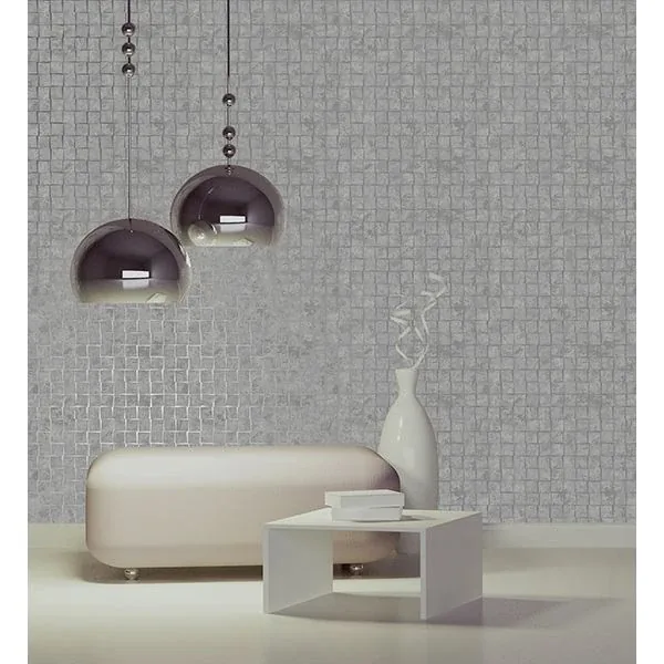 Brewster Home Fashions Cubist Silver Geometric Wallpaper - SKU 2683-23000