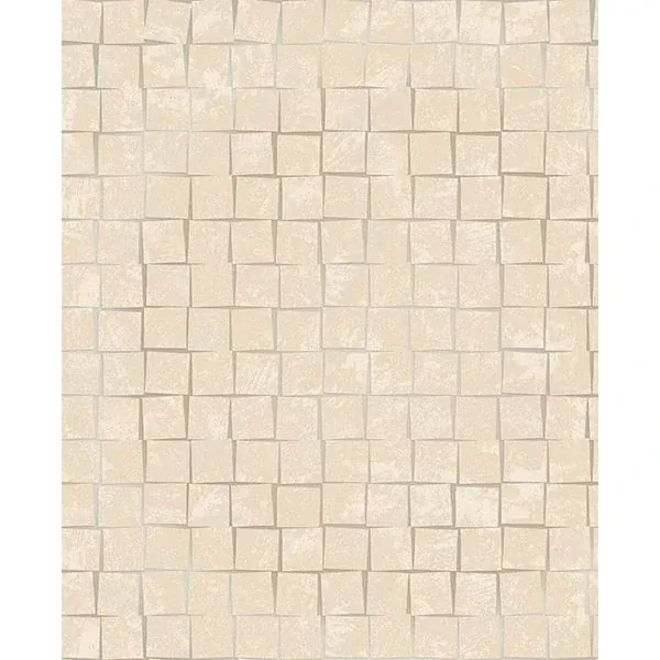 2683-23002 | Cubist Taupe Geometric Wallpaper