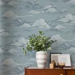 Brewster Home Fashions Cumulus Blue Clouds Wallpaper - SKU 4164-M1808