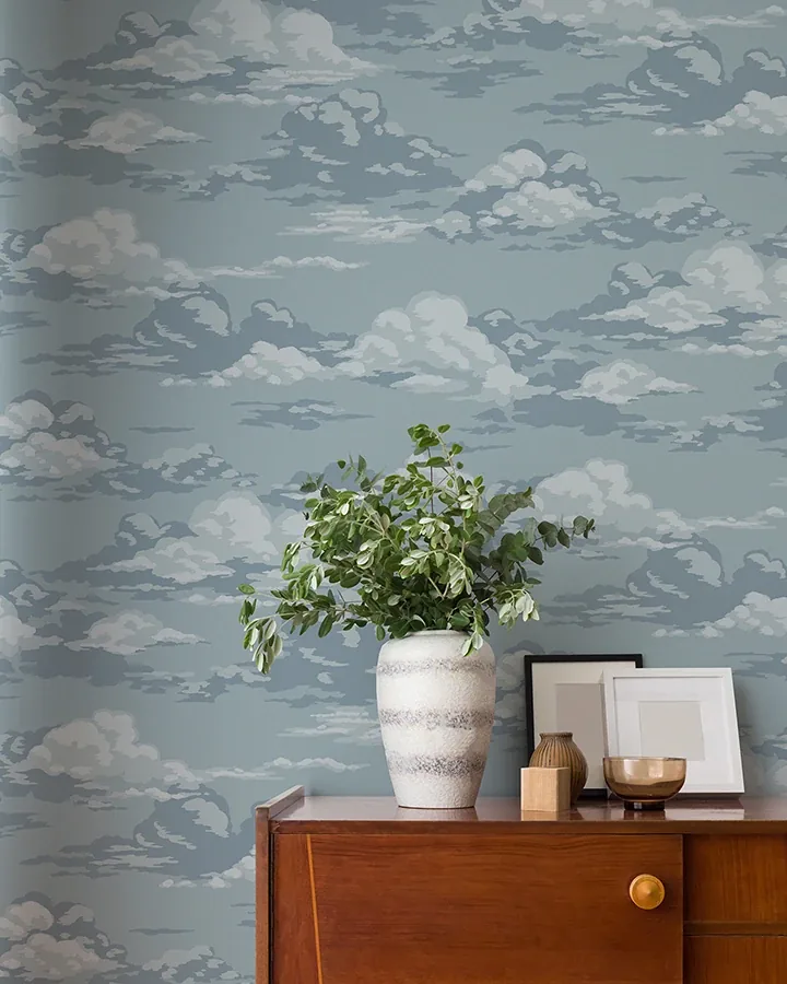 Brewster Home Fashions Cumulus Blue Clouds Wallpaper - SKU 4164-M1808