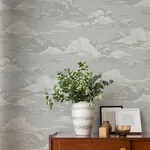 Brewster Home Fashions Cumulus Grey Clouds Wallpaper - SKU 4164-M1810