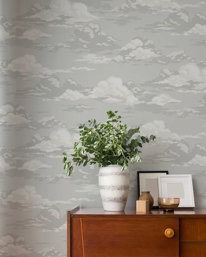 Brewster Home Fashions Cumulus Grey Clouds Wallpaper - SKU 4164-M1810