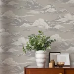 Brewster Home Fashions Cumulus Neutral Clouds Wallpaper - SKU 4164-M1809