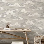 Brewster Home Fashions Cumulus Neutral Clouds Wallpaper - SKU 4164-M1809