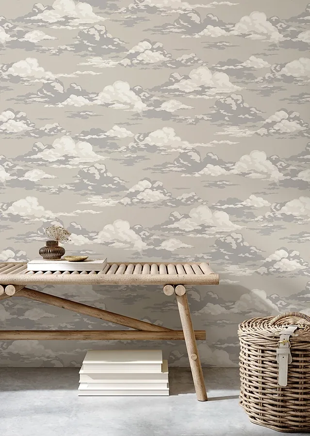Brewster Home Fashions Cumulus Neutral Clouds Wallpaper - SKU 4164-M1809