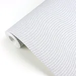 Brewster Home Fashions Curves Light Grey Glittering Waves Wallpaper - SKU 395850