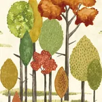 Brewster Home Fashions Cypress Orange Tall Trees Wallpaper - SKU CEP50138W