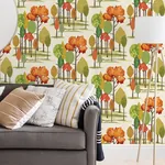 Brewster Home Fashions Cypress Orange Tall Trees Wallpaper - SKU CEP50138W