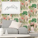 Brewster Home Fashions Cypress Pink Tall Trees Wallpaper - SKU CEP50136W