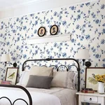 Brewster Home Fashions Cyrus Blue Festive Floral Wallpaper - SKU 3115-24481