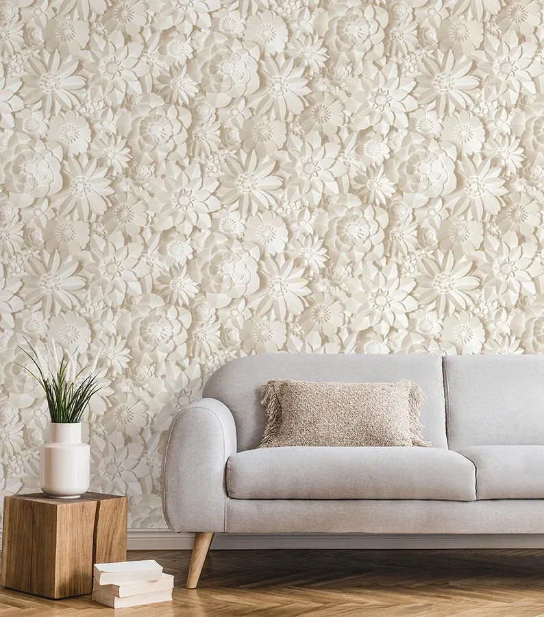 Brewster Home Fashions Dacre Cream Floral Wallpaper - SKU FD43604