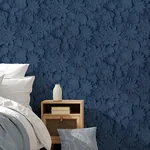 Brewster Home Fashions Dacre Dark Blue Floral Wallpaper - SKU FD42690
