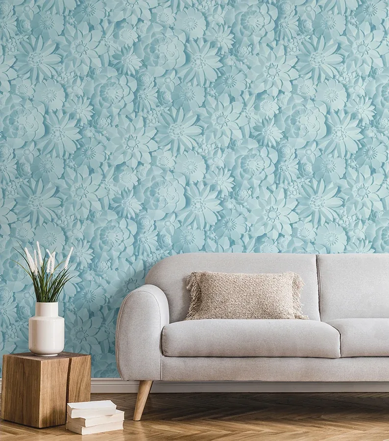 Brewster Home Fashions Dacre Light Blue Floral Wallpaper - SKU FD42598
