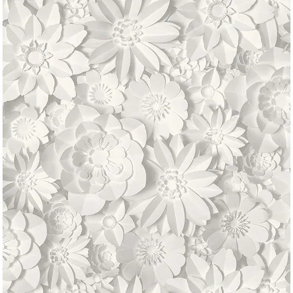2900-42554 | Dacre White Floral Wallpaper